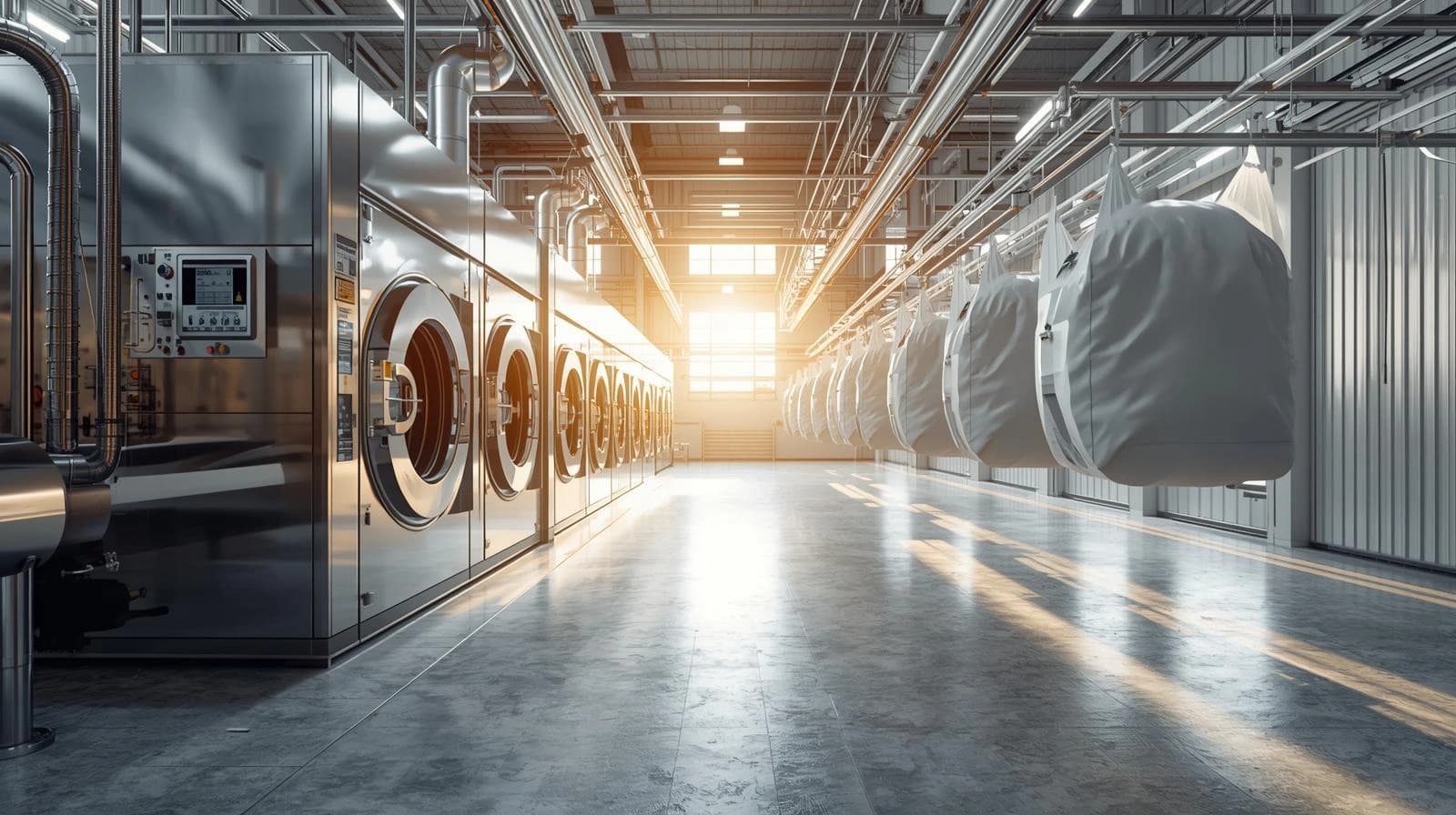 Launderaids facility - modern industrial laundry