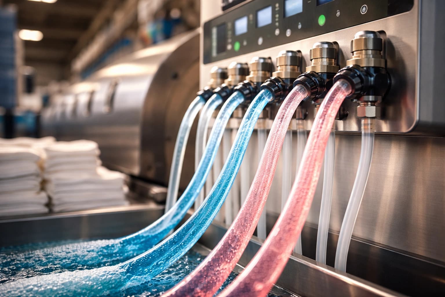 Launderaids Diversey chemical products and application system